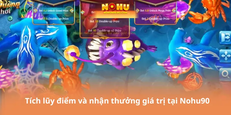 Tích lũy điểm và nhận thưởng giá trị tại Nohu90